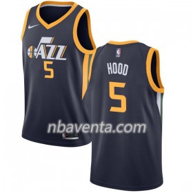 Camiseta Hombre Utah Jazz Rodney Hood 5 Nike 2017-18 Navy Swingman